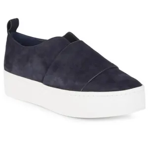 Vince Wallace Navy blue suede platform sneakers