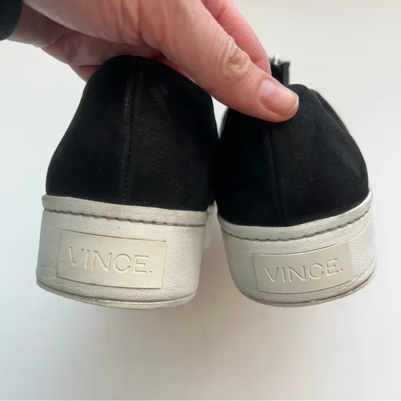 Vince Warner Zip Suede Platform Sneakers, Size 11