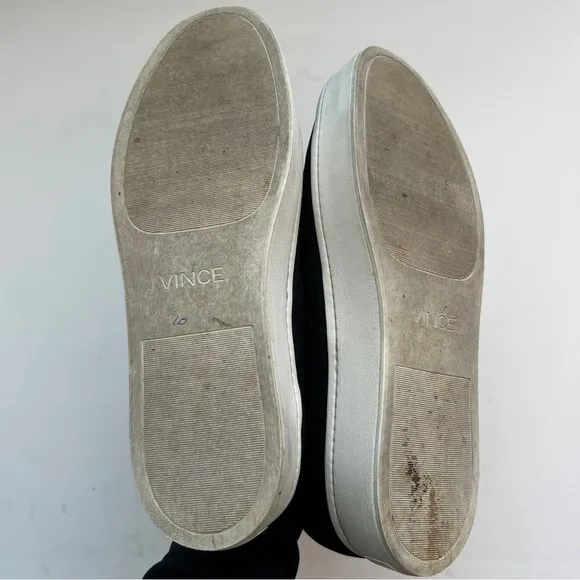 Vince Warner Zip Suede Platform Sneakers, Size 11