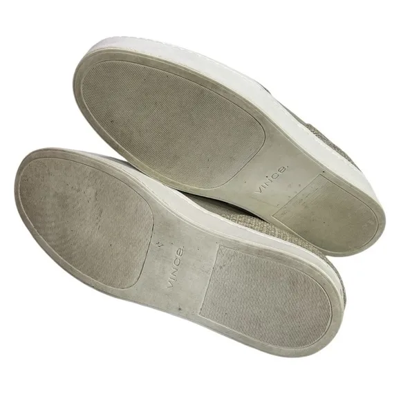 Vince Warren Linen Slip-On Platform Sneakers Women’s 9.5