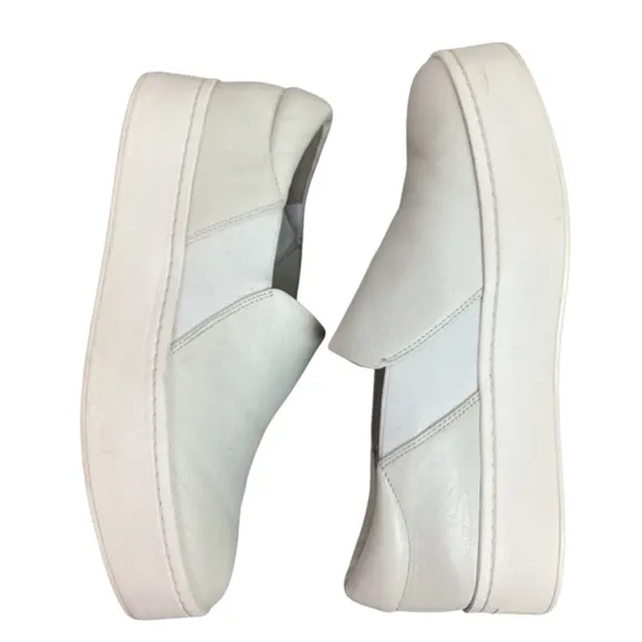 Vince Warren Platform Leather Sneaker White
