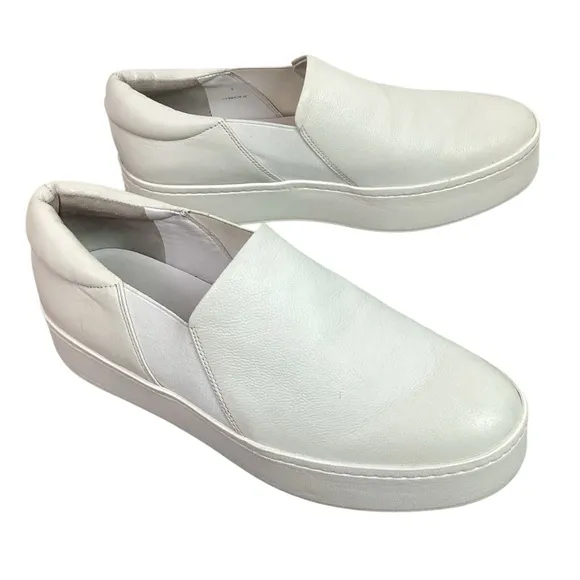 Vince Warren Platform Leather Sneaker White