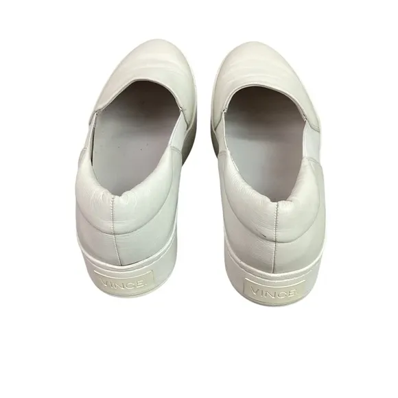 Vince Warren Platform Leather Sneaker White