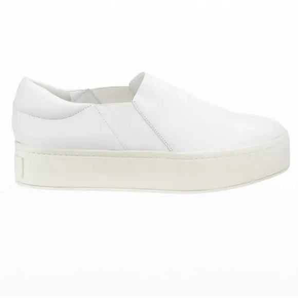 Vince Warren Platform Leather Sneaker White