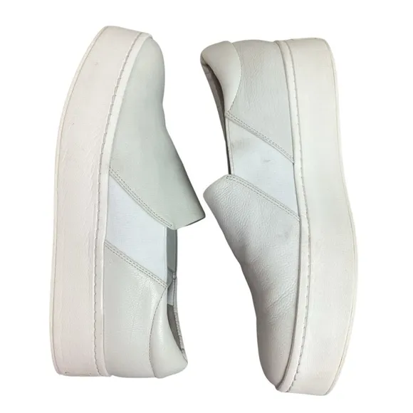 Vince Warren Platform Leather Sneaker White