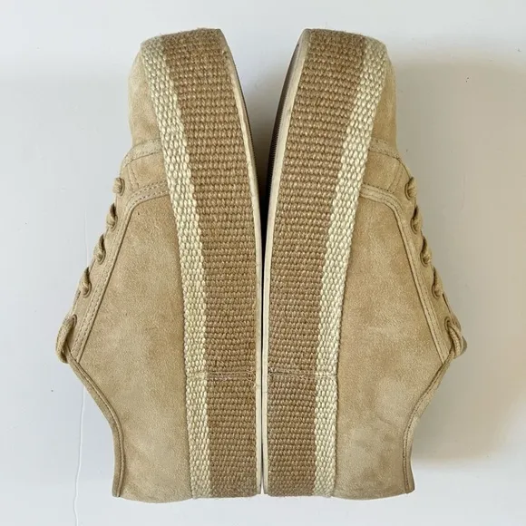 Vince Windell tan Suede Flatform Sneakers - Size 6.5M