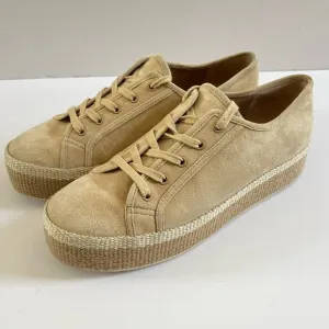 Vince Windell tan Suede Flatform Sneakers - Size 6.5M