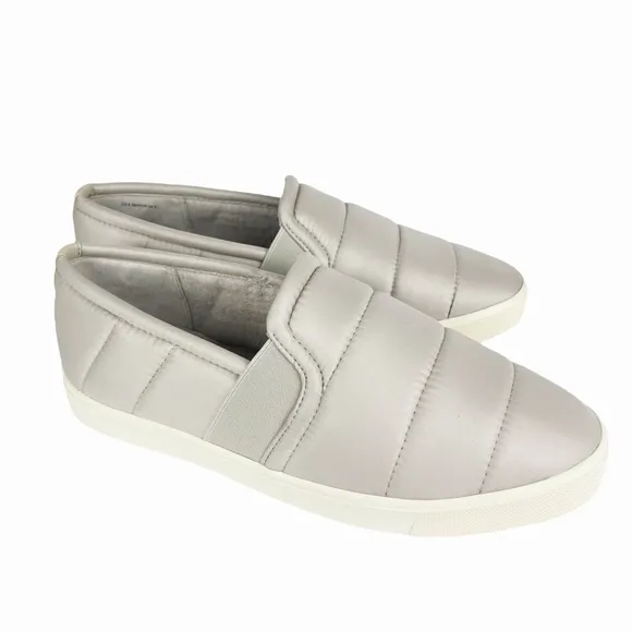 VINCE Womens Blair Platform Slip On Athletic Sneakers in Cobblestone 9.5 Quilted