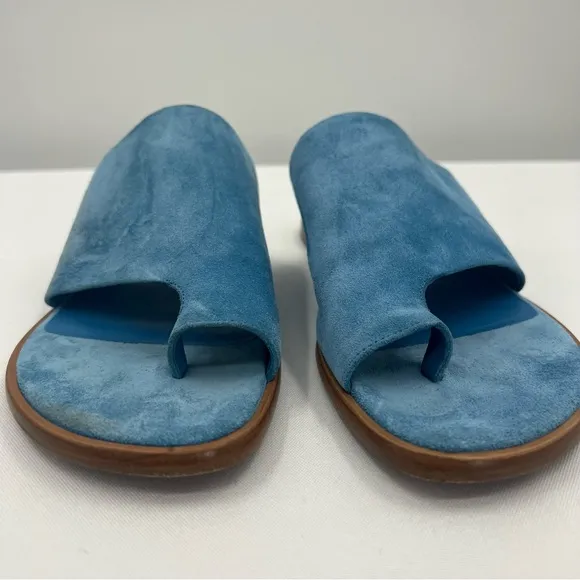 Vince Women's Edris Suede Sandals in Blue Pumise size 6‎ Made in Italy