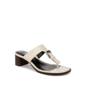VINCE. Womens Ivory Aubrey Open Slip On Leather Thong Sandals Shoes 6.5 M