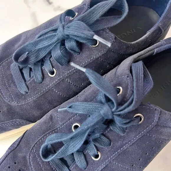 Vince Barnett Ocean Blue Suede Low Top Sneakers Size 11