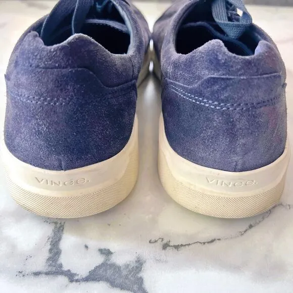 Vince Barnett Ocean Blue Suede Low Top Sneakers Size 11