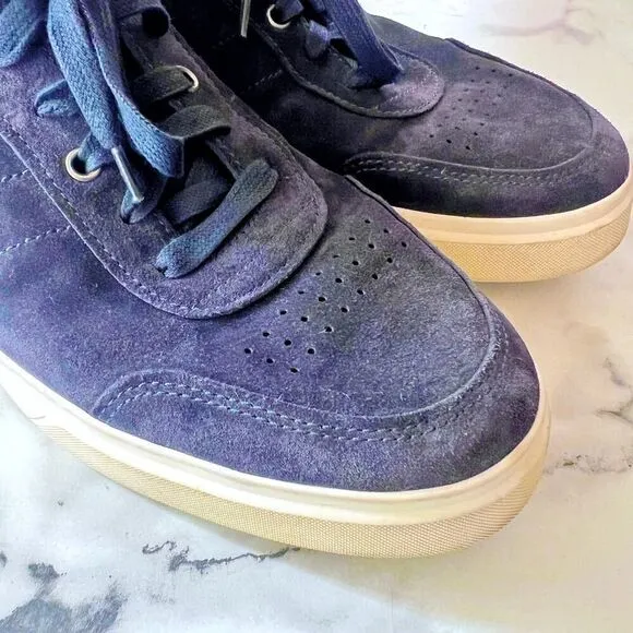 Vince Barnett Ocean Blue Suede Low Top Sneakers Size 11