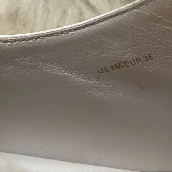 Vince Wallace Leather Slip on White Platform Sneakers Size 8