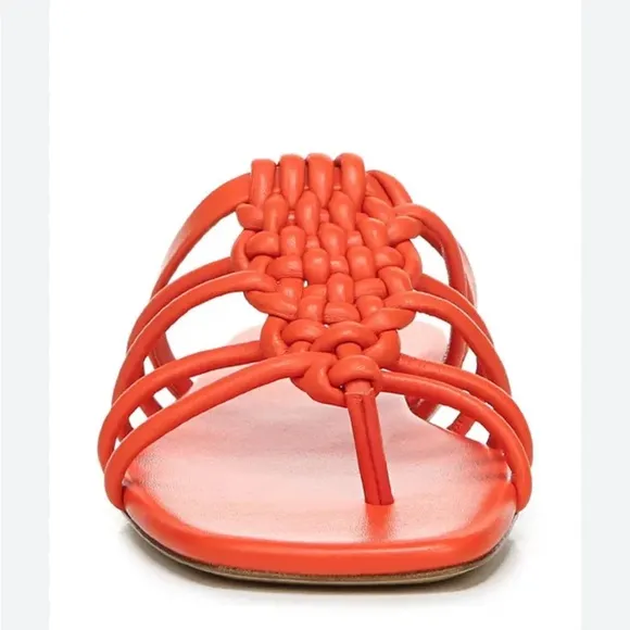 VinceWomen's Dae Knotted Slip On Woven Sandals size 5.5 new /in Burnt Orange