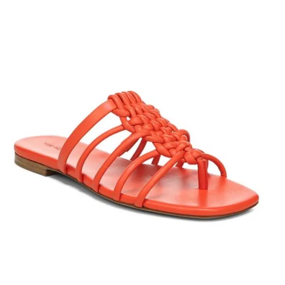 VinceWomen's Dae Knotted Slip On Woven Sandals size 5.5 new /in Burnt Orange