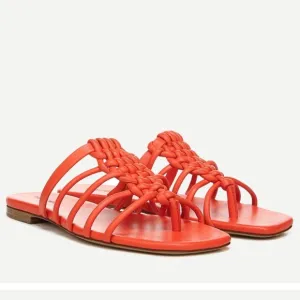 VinceWomen's Dae Knotted Slip On Woven Sandals size 5.5 new /in Burnt Orange