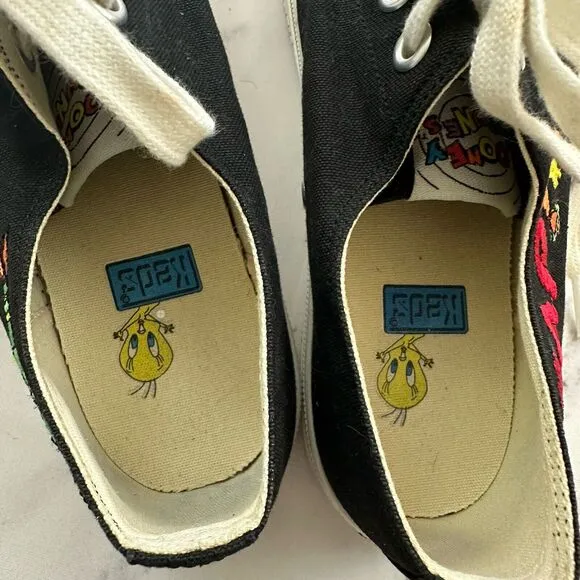 Vintage 90s Keds Looney Tunes Low Top Sneakers Womens Size 9 Black Martian