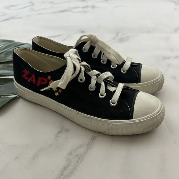 Vintage 90s Keds Looney Tunes Low Top Sneakers Womens Size 9 Black Martian