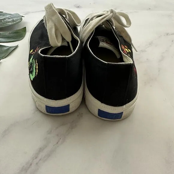 Vintage 90s Keds Looney Tunes Low Top Sneakers Womens Size 9 Black Martian
