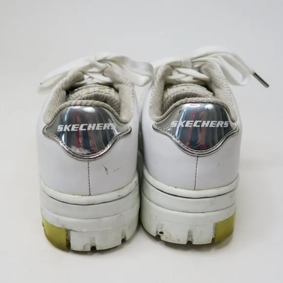 Vintage 90s Skechers White Chrome Platform Sneakers
