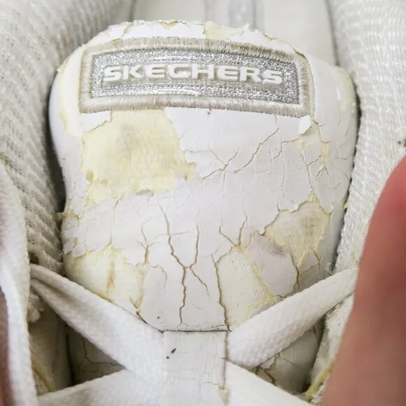 Vintage 90s Skechers White Chrome Platform Sneakers