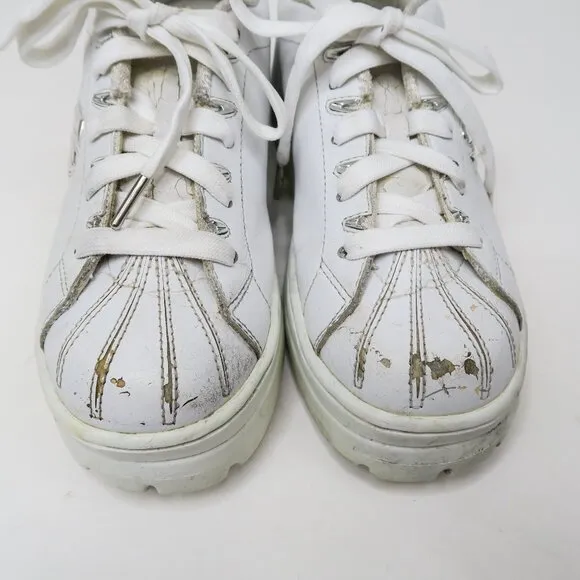 Vintage 90s Skechers White Chrome Platform Sneakers