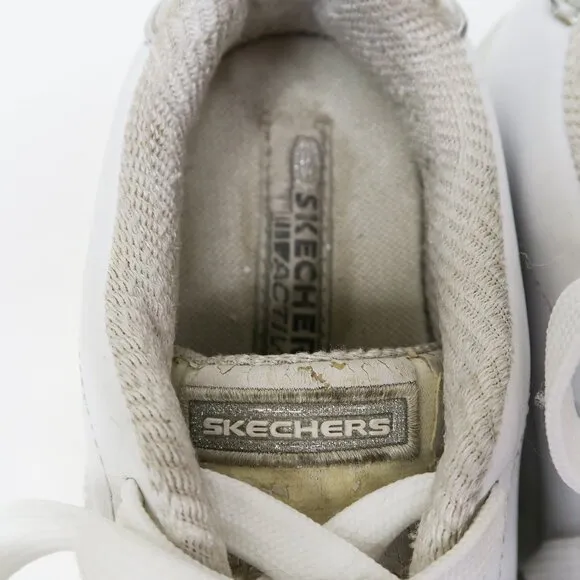 Vintage 90s Skechers White Chrome Platform Sneakers