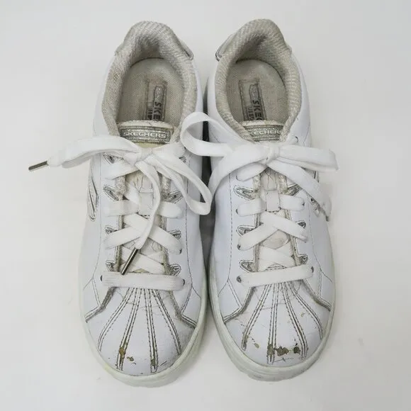 Vintage 90s Skechers White Chrome Platform Sneakers