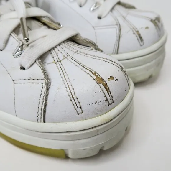 Vintage 90s Skechers White Chrome Platform Sneakers