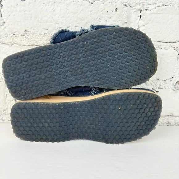 Vintage 90’s Y2K Denim Platform Slip On Sandals