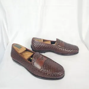 Vintage Bragano by Cole Haan Woven Leather Loafers Men’s 9 Italy w Shoe Trees