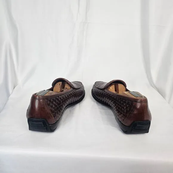 Vintage Bragano by Cole Haan Woven Leather Loafers Men’s 9 Italy w Shoe Trees
