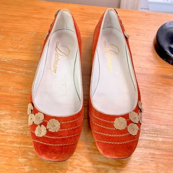 Vintage Delman Suede Flats