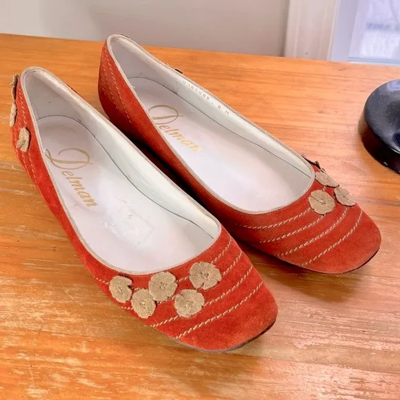 Vintage Delman Suede Flats