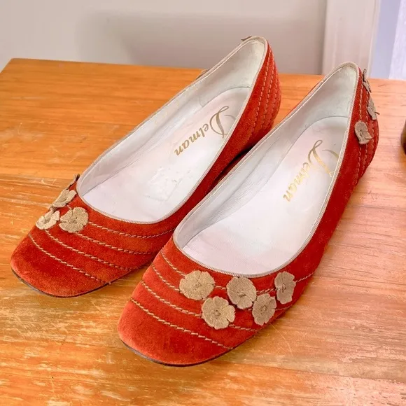 Vintage Delman Suede Flats