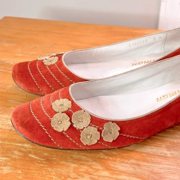 Vintage Delman Suede Flats