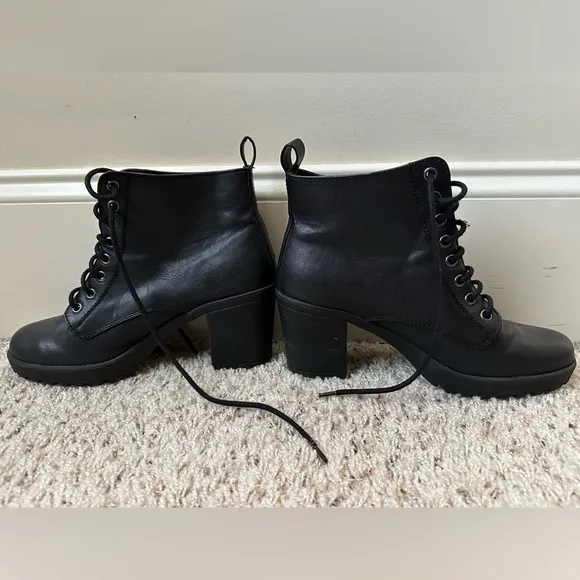 Vintage MIA Women’s Black Combat Boots Kat Lace Up Size 8.5 Rocker Punk Biker