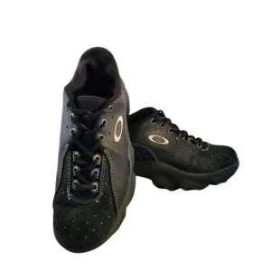 Vintage Oakley Flash Gorpcore Platform Sneakers Mens 90s Black Leather Suede 8.5