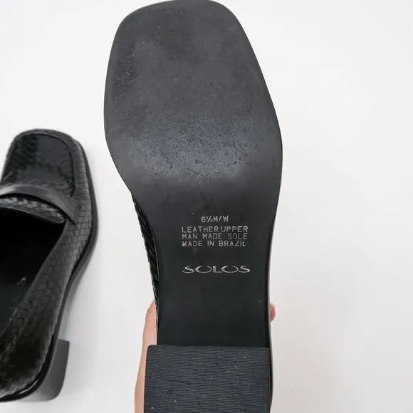 Vintage Y2K Solos Woven Heeled Loafers