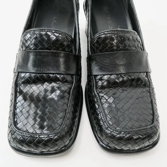 Vintage Y2K Solos Woven Heeled Loafers