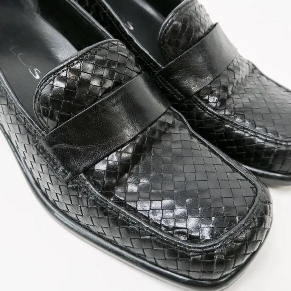 Vintage Y2K Solos Woven Heeled Loafers