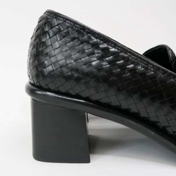 Vintage Y2K Solos Woven Heeled Loafers