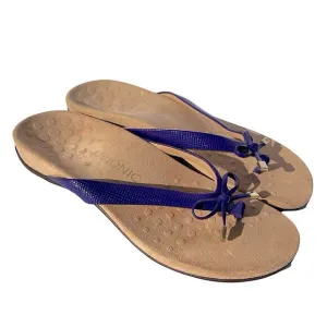 Vionic Bella II Lizard Bow Slip-On Thong Sandals Purple Size 11
