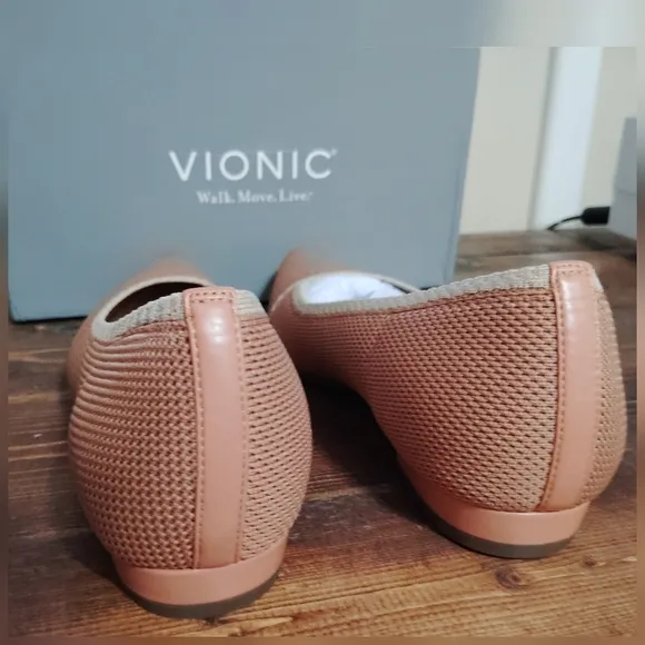 Vionic Dahlia Knit Pointy Toe Ballet Flats Size 9
