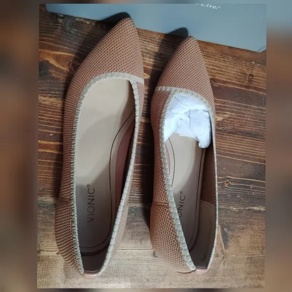 Vionic Dahlia Knit Pointy Toe Ballet Flats Size 9
