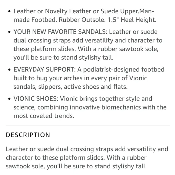 Vionic Hayden Red Leather Platform Slide Sandals
