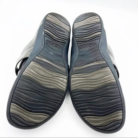 Vionic Marta Slide Mules Metallic Buckle Slip On Sandals