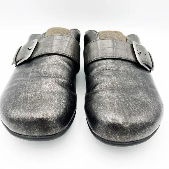 Vionic Marta Slide Mules Metallic Buckle Slip On Sandals