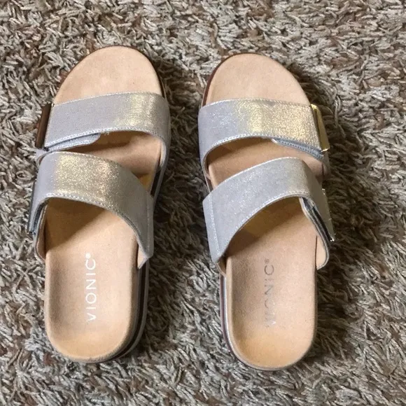 Vionic slip on platform sandals